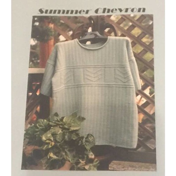New Sarah James WS115 Summer Chevron Pullover Sweater Knitting Pattern - Picture 2 of 2